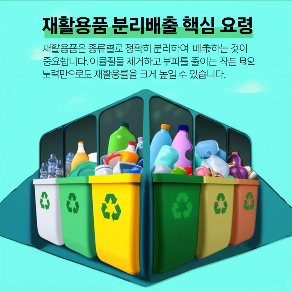 재활용품 분리배출 방법 이미지