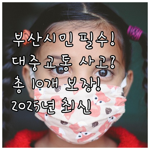 2025년 부산 시민안전보험 대중교통 폭발 화재 등 10개 항목 보장