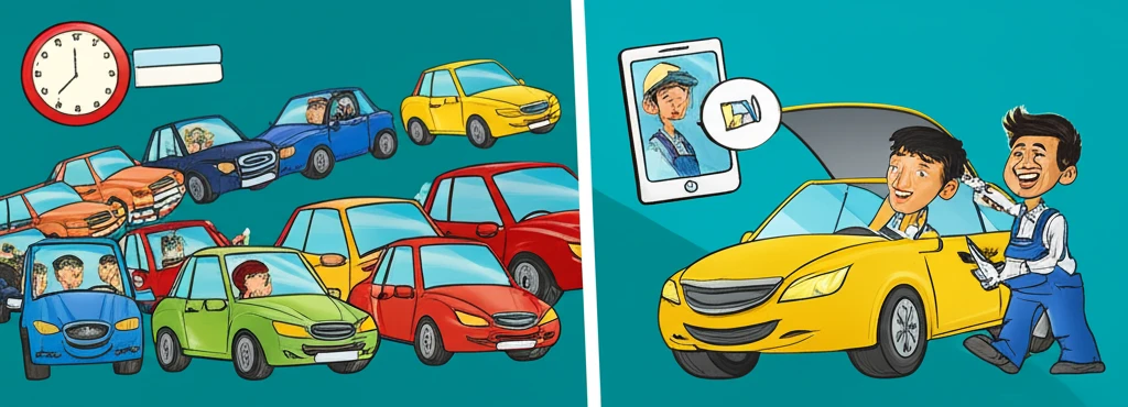 현대자동차 정비 현장 이미지