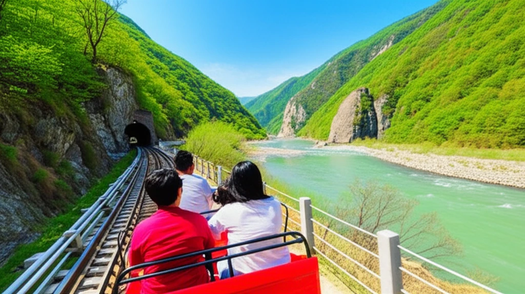 정선 레일바이크 전경