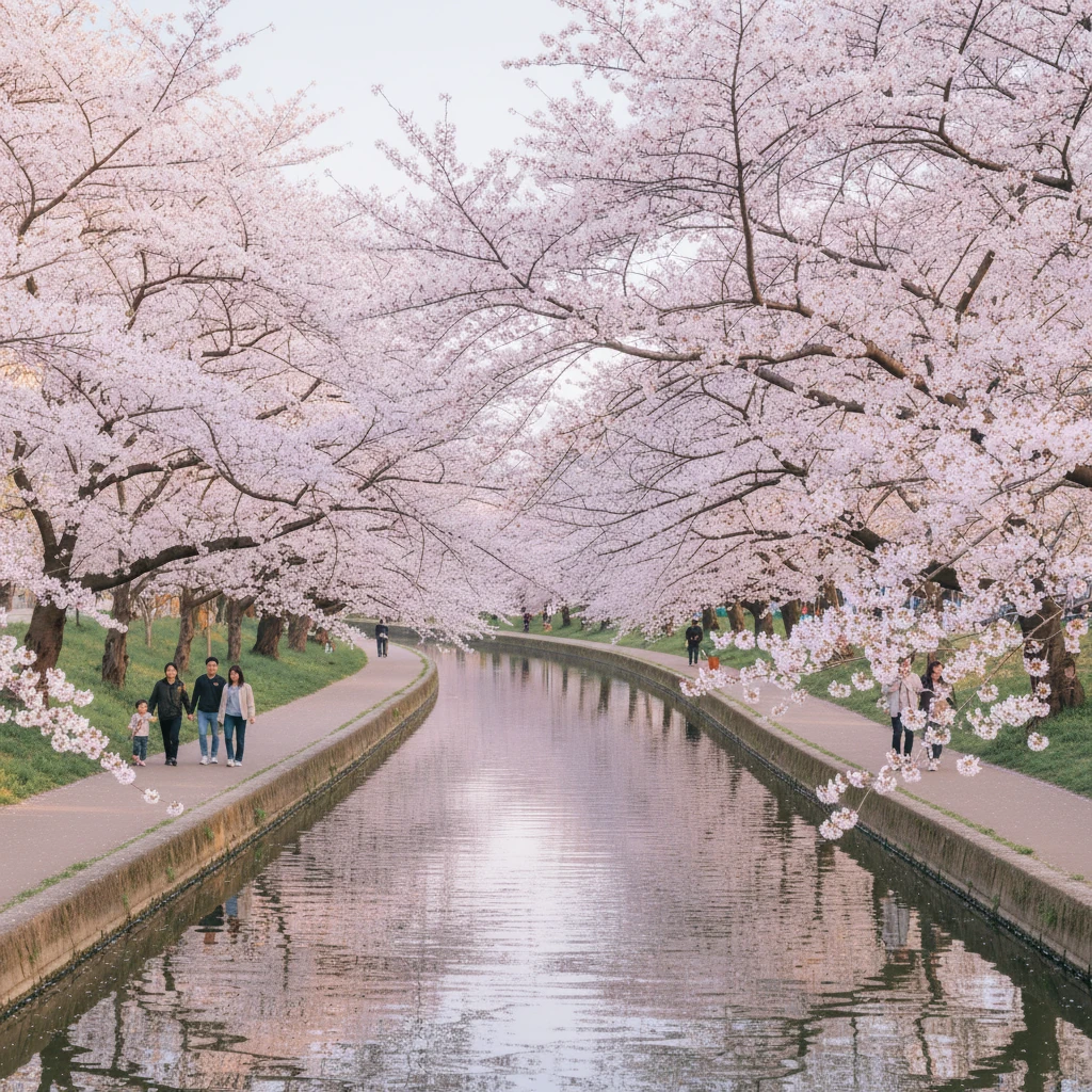 성북구 벚꽃 명소 전경