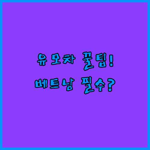 베트남항공 유모차 유아 수하물 규정