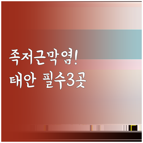 태안 족저근막염 잘하는 정형외과 3곳 | 증상과 비수술 치료